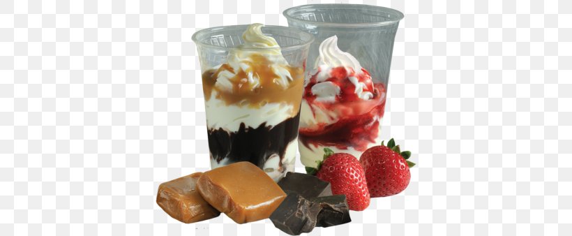 Sundae Milkshake Parfait Frozen Custard Ice Cream, PNG, 390x338px, Sundae, Banana, Caramel, Chocolate, Cream Download Free