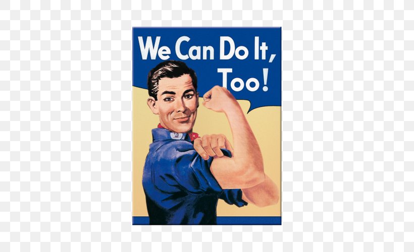 We Can Do It! Rosie The Riveter Paper Woman Printing, PNG, 500x500px, We Can Do It, Advertising, Album Cover, Brand, Feminism Download Free