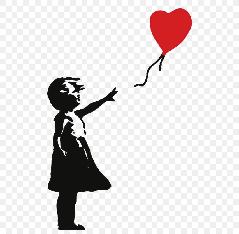 Balloon Girl Stencil Graffiti Street Art, PNG, 630x800px, Watercolor, Cartoon, Flower, Frame, Heart Download Free