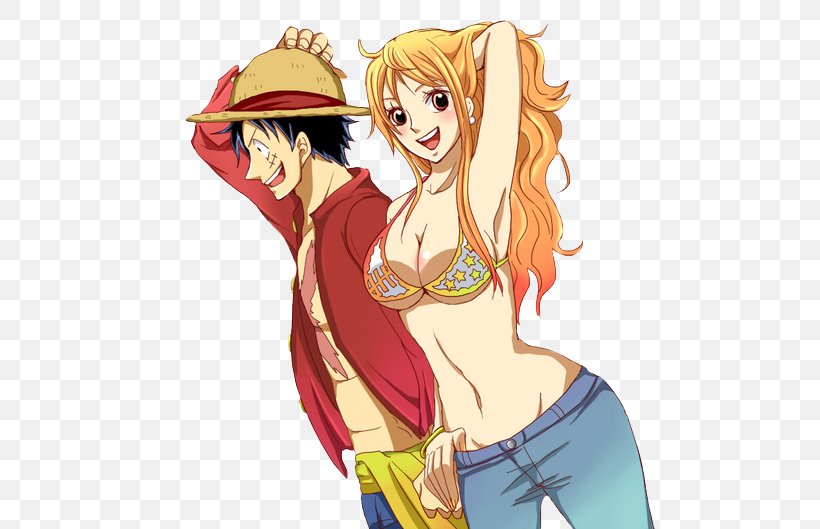 Nami Transparent Luffy Graphic - One Piece Luffy And Nami Chibi Png, Png  Download , Transparent Png Image - PNGitem