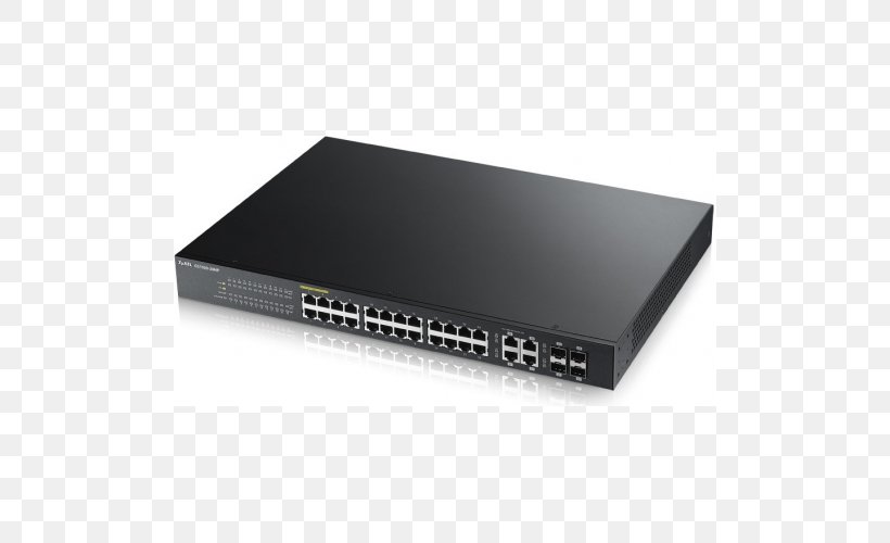 Gigabit Ethernet Network Switch Power Over Ethernet Zyxel Poe Smart Switch, PNG, 500x500px, Gigabit Ethernet, Computer, Computer Network, Electronic Device, Electronics Download Free