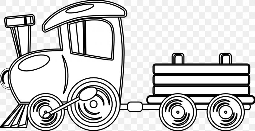 Toy Train Rail Transport Clip Art, PNG, 999x516px, Train, Auto Part, Automotive Design, Black And White, Caboose Download Free