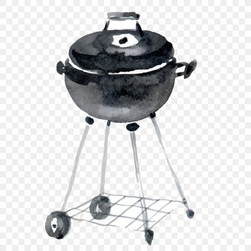 Barbecue Grill Watercolor Painting Grilling, PNG, 1000x1000px, Barbecue Grill, Art, Cooking, Cookware Accessory, Cookware And Bakeware Download Free