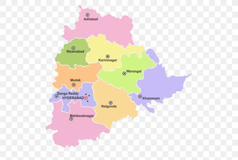 Warangal Map In Telangana Nizamabad District Ranga Reddy District Warangal Khammam Karimnagar District,  Png, 550X550Px, Nizamabad District, Andhra Pradesh, Andhra