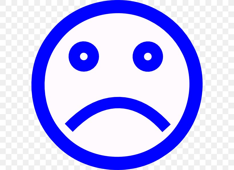 Sadness Smiley Face Clip Art, PNG, 600x596px, Sadness, Area, Blue, Emoticon, Face Download Free