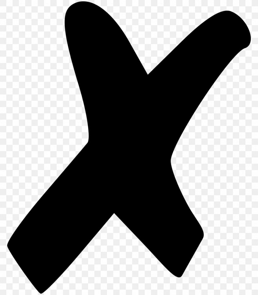X Mark Clip Art, PNG, 896x1024px, X Mark, Black, Black And White, Check Mark, Cross Download Free
