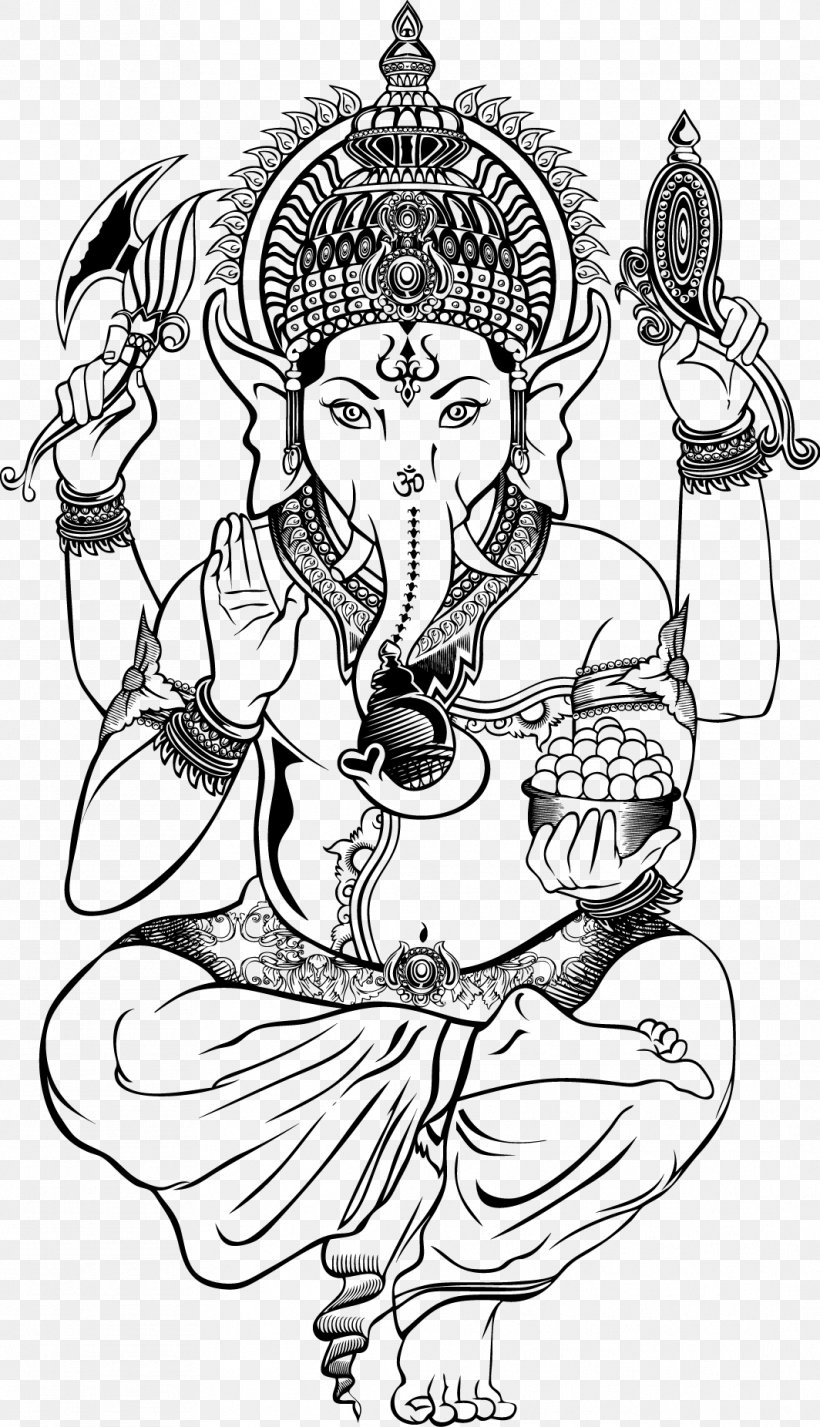 Ganesha Shiva Deity Illustration, PNG, 1064x1852px, Watercolor, Cartoon, Flower, Frame, Heart Download Free