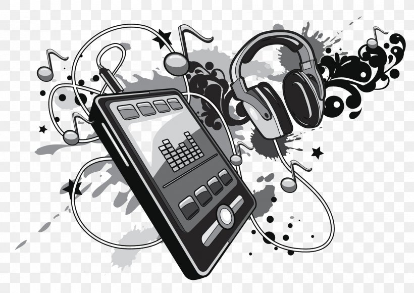 Headphones Personal Stereo Creative Technology, PNG, 1800x1274px, Headphones, Audio Equipment, Black And White, Brand, Communication Download Free
