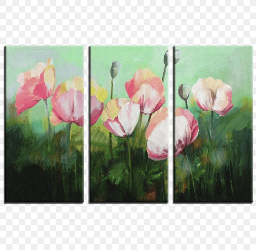 Painting Polyptych Triptych Flower Acrylic Paint, PNG, 800x800px, Painting, Acrylic Paint, Art, Bud, Floral Design Download Free