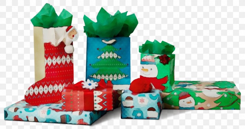 Present Gift Wrapping Christmas Eve Packaging And Labeling, PNG, 980x517px, Watercolor, Christmas Eve, Gift Wrapping, Packaging And Labeling, Paint Download Free
