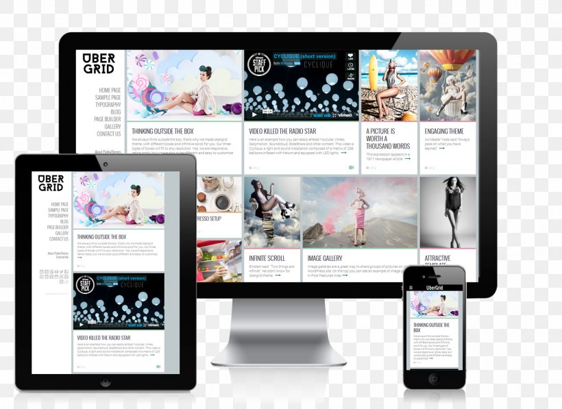 Grid Responsive Web Design Web Page WordPress, PNG, 1398x1019px, Grid, Brand, Communication, Computer Software, Display Advertising Download Free