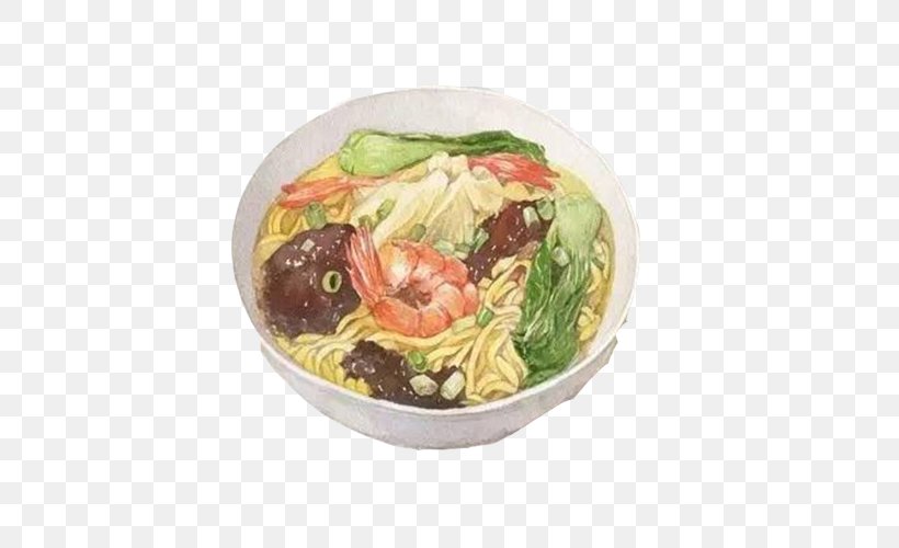 Noodle Soup Bxe1nh Bu1ed9t Lu1ecdc Pasta Food, PNG, 500x500px, Watercolor, Cartoon, Flower, Frame, Heart Download Free