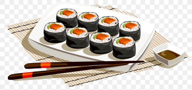 Sushi Japanese Cuisine Fish Slice Food, PNG, 1000x468px, Sushi, Asian Food, Chopsticks, Cuisine, Cutlery Download Free