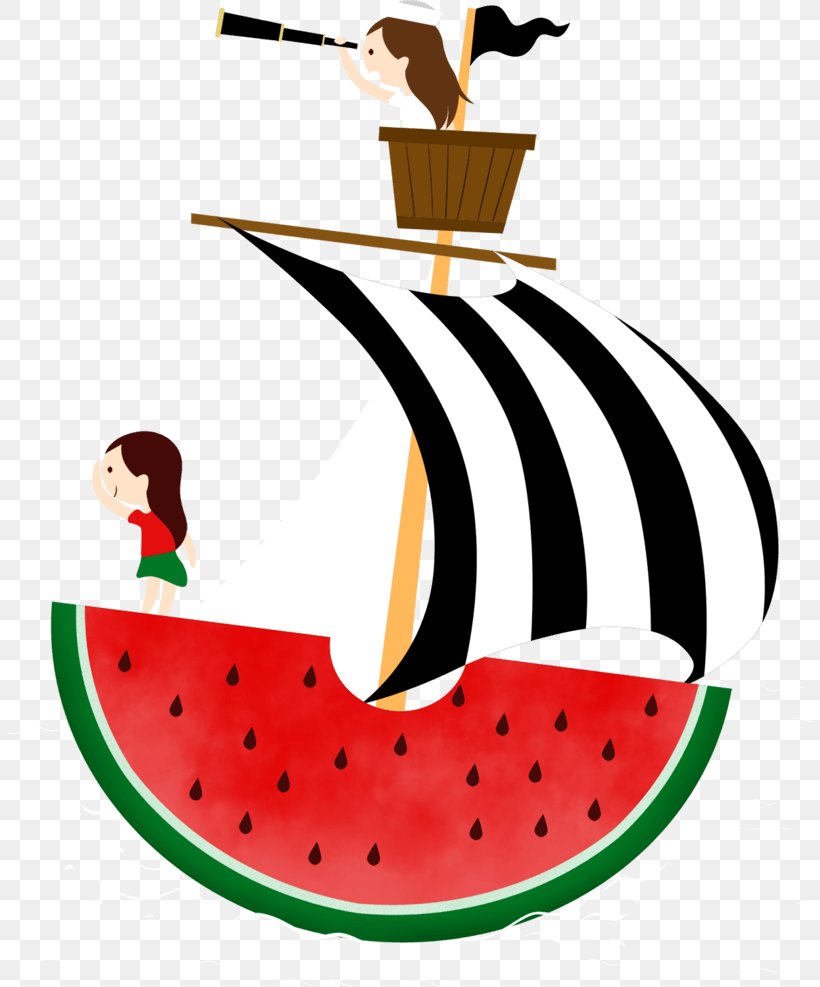 Watermelon Sail Drawing Image Cartoon, PNG, 803x987px, Watermelon, Animation, Artwork, Cartoon, Citrullus Download Free