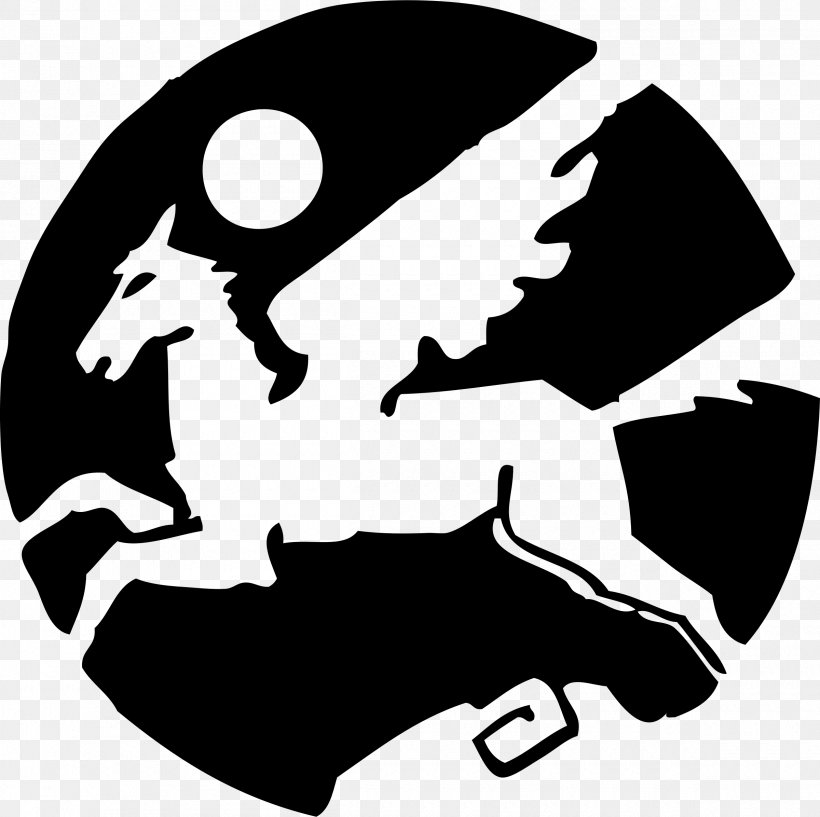 Horse Pegasus Clip Art, PNG, 2400x2392px, Horse, Art, Artwork, Black, Black And White Download Free