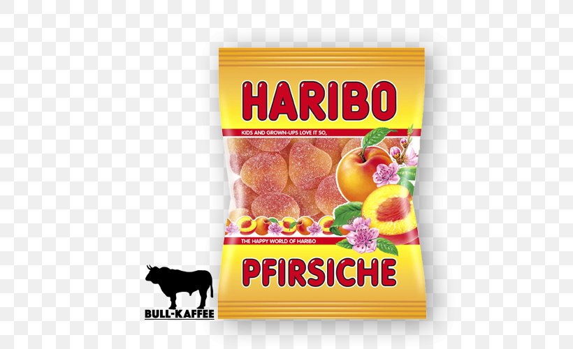Gummi Candy Gummy Bear Haribo Peach, PNG, 500x500px, Gummi Candy, Brand, Candy, Cherry, Chocolate Download Free