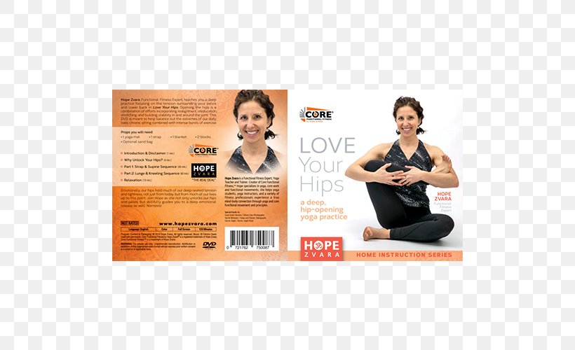 Hip Hope Zvara Shoulder Physical Fitness Yoga, PNG, 500x500px, Hip, Advertising, Arm, Dvd, Hatha Yoga Download Free