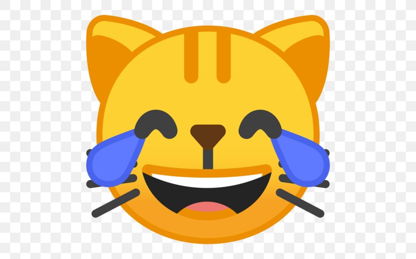 Cat Kitten Face With Tears Of Joy Emoji Emoticon, PNG, 512x512px, Cat, Android Oreo, Emoji, Emojipedia, Emoticon Download Free