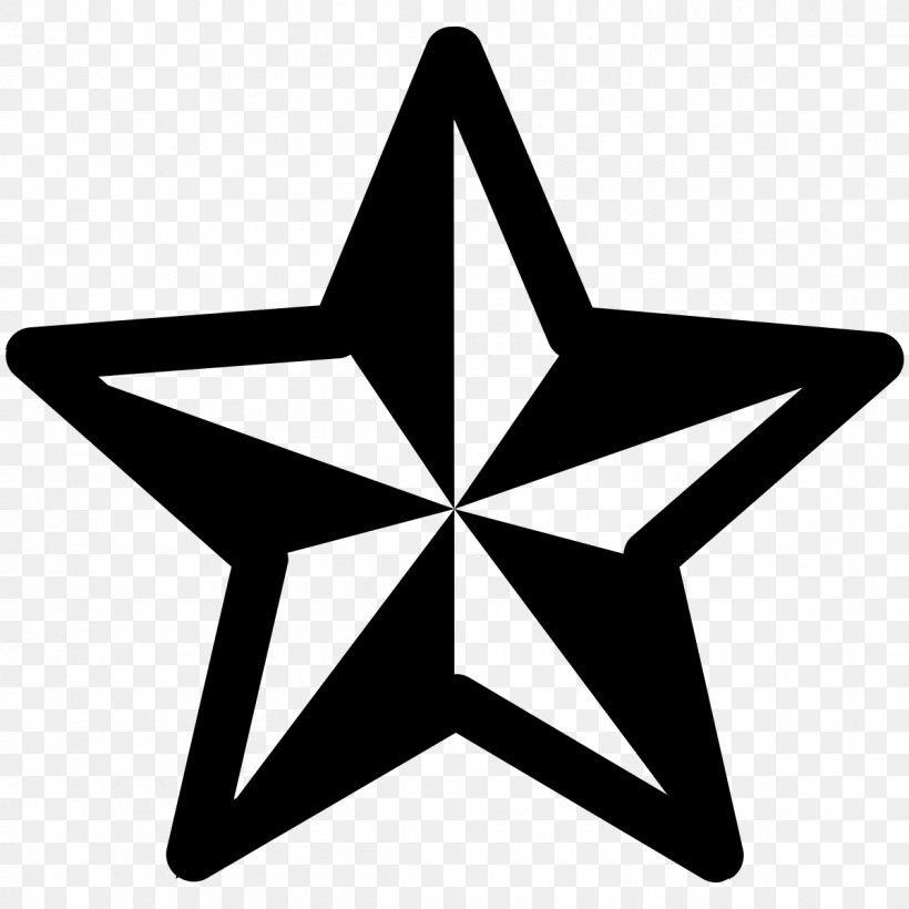 Five-pointed Star Royalty-free Clip Art, PNG, 1200x1200px, Fivepointed Star, Black And White, Embroidered Patch, Nautical Star, Point Download Free