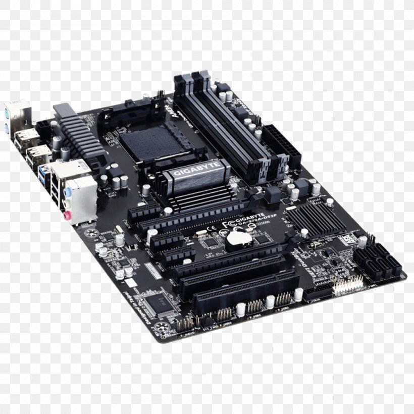 Motherboard Socket AM3+ GIGABYTE GA-970A-DS3P Gigabyte Technology AMD 900 Chipset Series, PNG, 1000x1000px, Motherboard, Amd 900 Chipset Series, Amd Fx, Atx, Computer Component Download Free