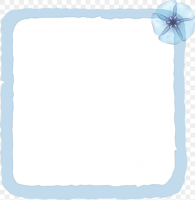 Picture Frame, PNG, 2917x3000px, Flower Frame, Blue, Cobalt Blue, Film Frame, Geometry Download Free