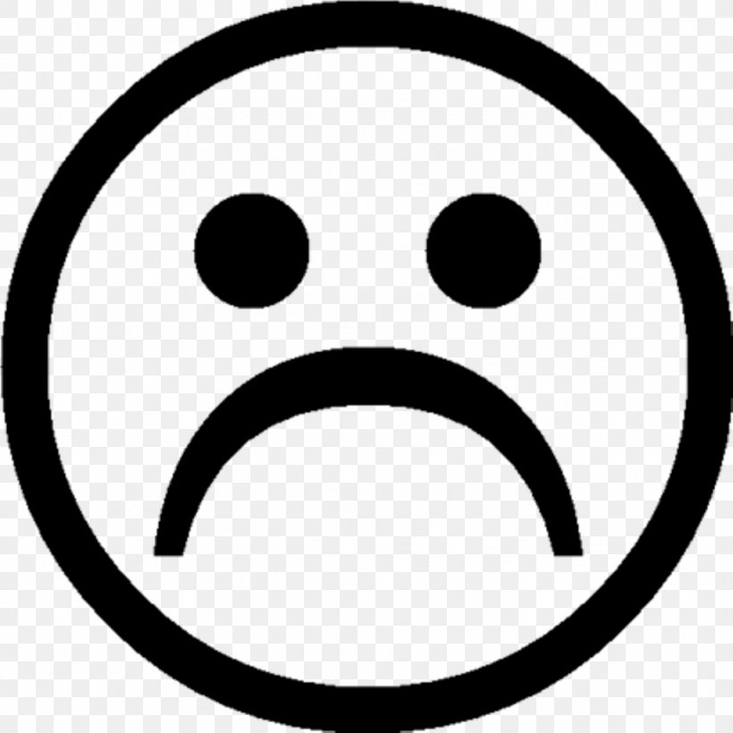 Smiley Emoticon Sadness Clip Art, PNG, 1024x1024px, Smiley, Black And White, Crying, Drawing, Emoticon Download Free