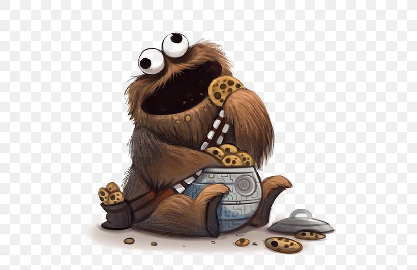 Chewbacca Cookie Monster Anakin Skywalker Leia Organa Luke Skywalker, PNG, 564x530px, Chewbacca, Anakin Skywalker, Bear, Cookie, Cookie Monster Download Free