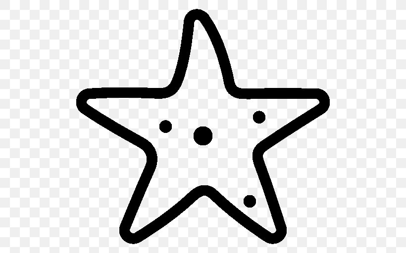 Icon Design Starfish Clip Art, PNG, 512x512px, Icon Design, Black, Black And White, Line Art, Star Download Free