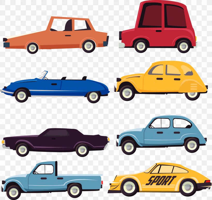 Car Flat Design Icon, PNG, 2357x2223px, Car, Area, Automotive Design, Cartoon, Clip Art Download Free