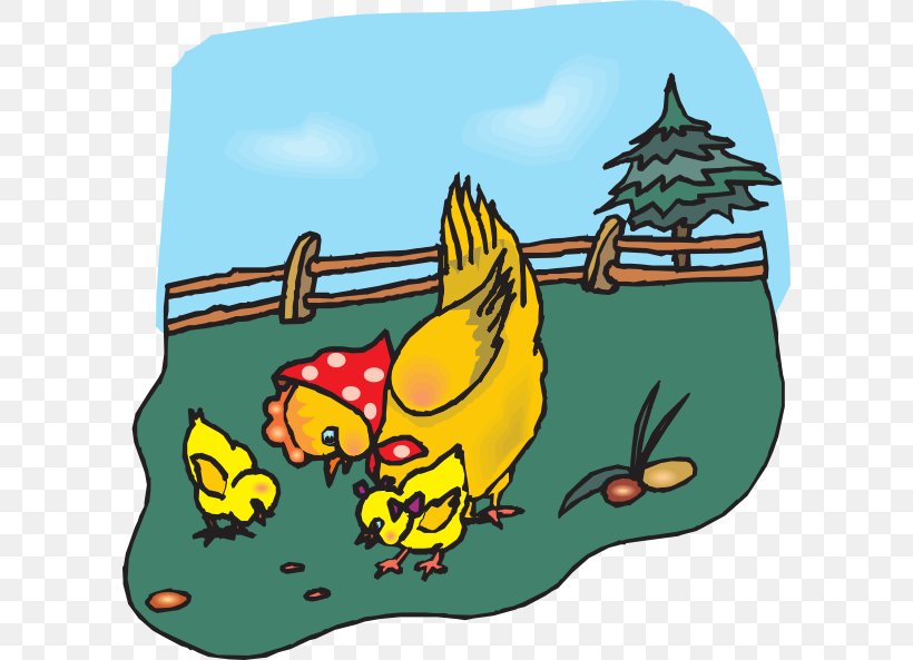 Chickens On A Farm Poultry Farming Clip Art, PNG, 600x593px, Chicken, Art, Artwork, Beak, Bird Download Free