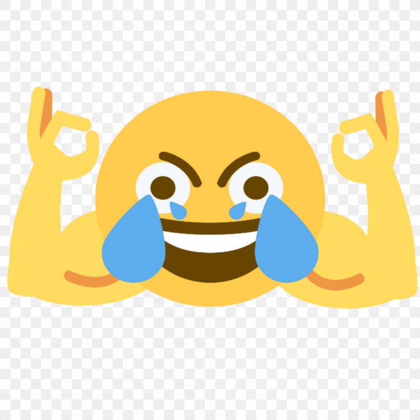 Face With Tears Of Joy Emoji Discord Social Media Sticker, PNG, 1000x1000px, Emoji, Cartoon, Discord, Emoticon, Face With Tears Of Joy Emoji Download Free