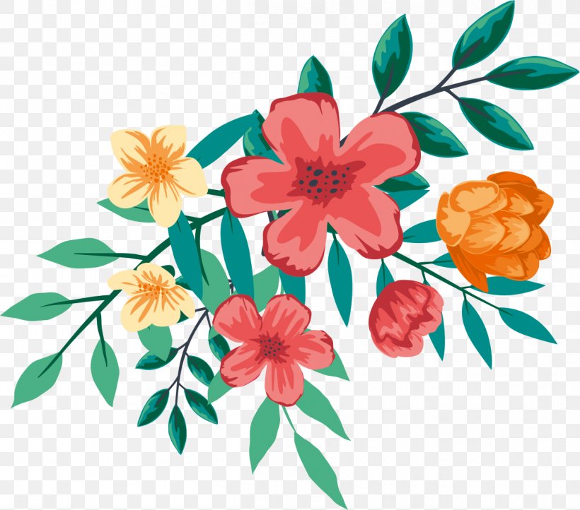 Floral Design Flower Watercolor Painting, PNG, 1203x1060px, Floral Design, Artwork, Branch, Cartoon, Coreldraw Download Free