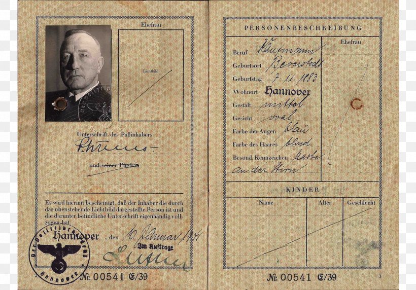 Identity Document German Passport Second World War Travel Document, PNG, 1517x1060px, Identity Document, Australian Passport, Canadian Passport, Chinese Passport, Document Download Free