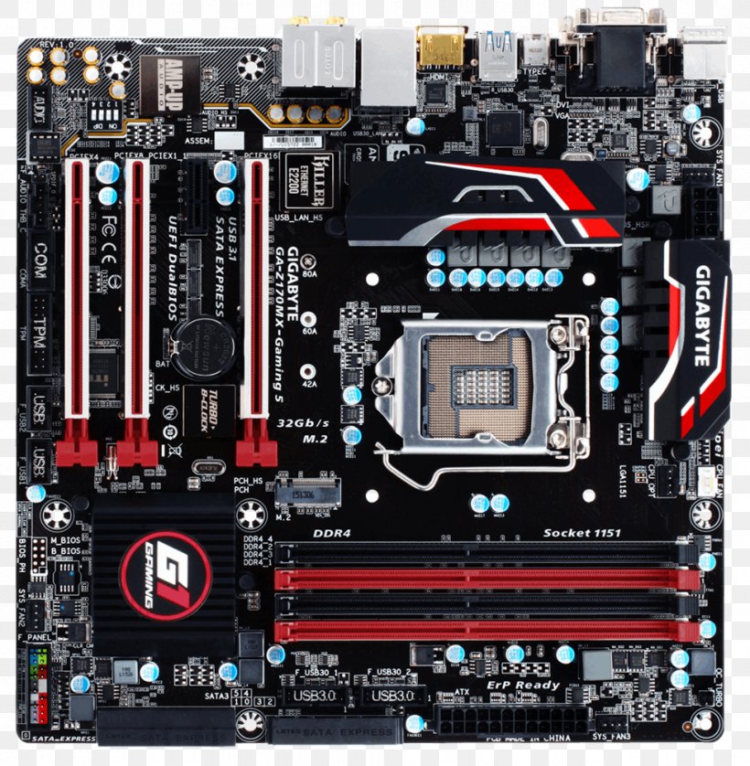 Intel LGA 1151 Motherboard Gigabyte Technology MicroATX, PNG, 978x1000px, Intel, Atx, Computer, Computer Component, Computer Cooling Download Free