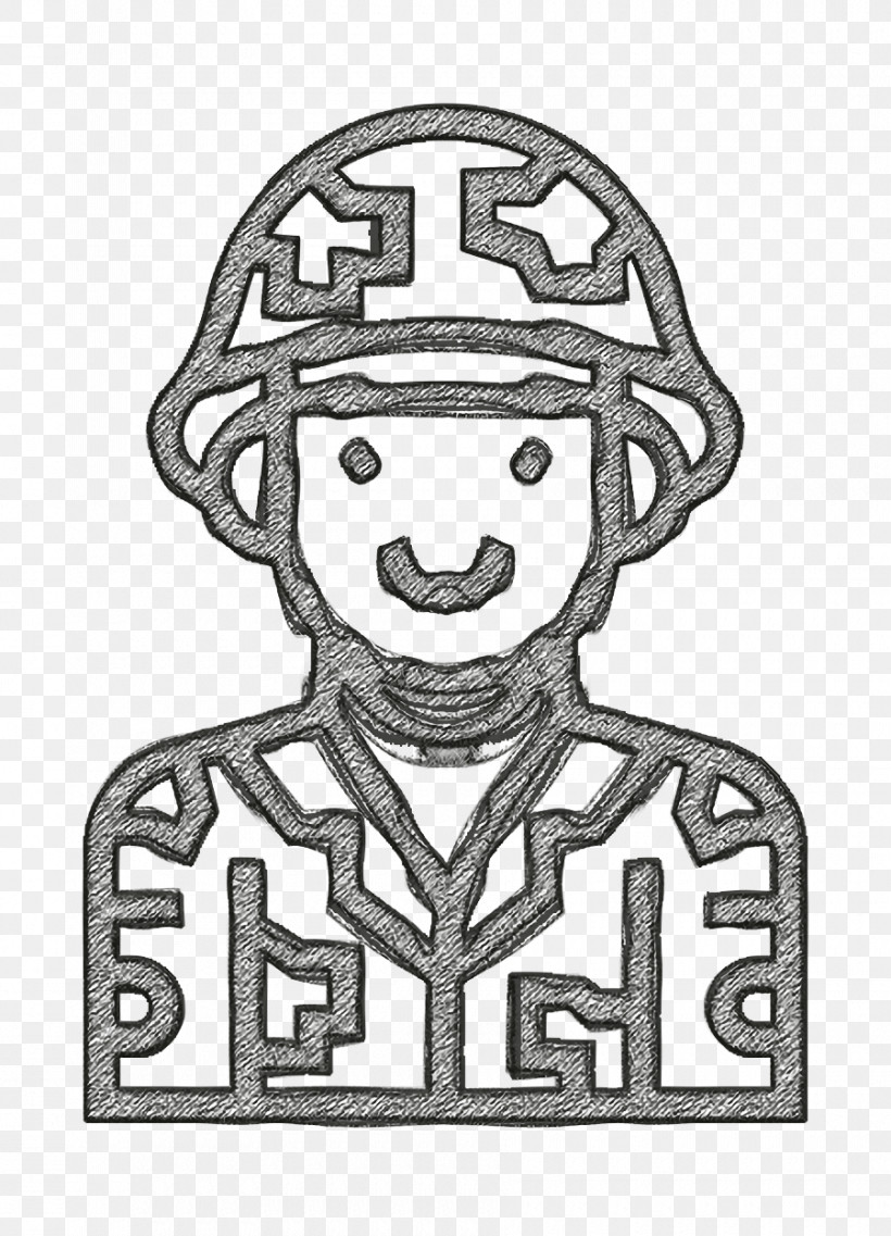 Avatar Icon Soldier Icon, PNG, 900x1248px, Avatar Icon, Behavior, Black And White, Headgear, Line Download Free