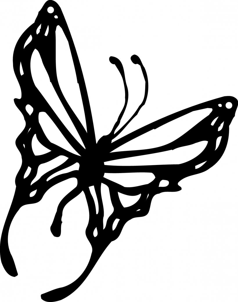 Monarch Butterfly Black And White Clip Art, PNG, 1202x1525px, Butterfly, Artwork, Black, Black And White, Brush Footed Butterfly Download Free