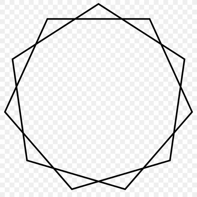 Star Polygon Regular Polygon Enneagram, PNG, 1024x1024px, Star Polygon, Area, Black And White, Edge, Enneagram Download Free