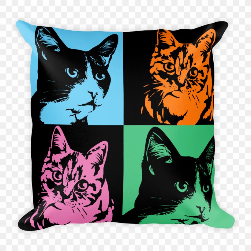 Whiskers Kitten Black Cat Pop Art, PNG, 1000x1000px, Whiskers, Art, Black Cat, Carnivoran, Cat Download Free
