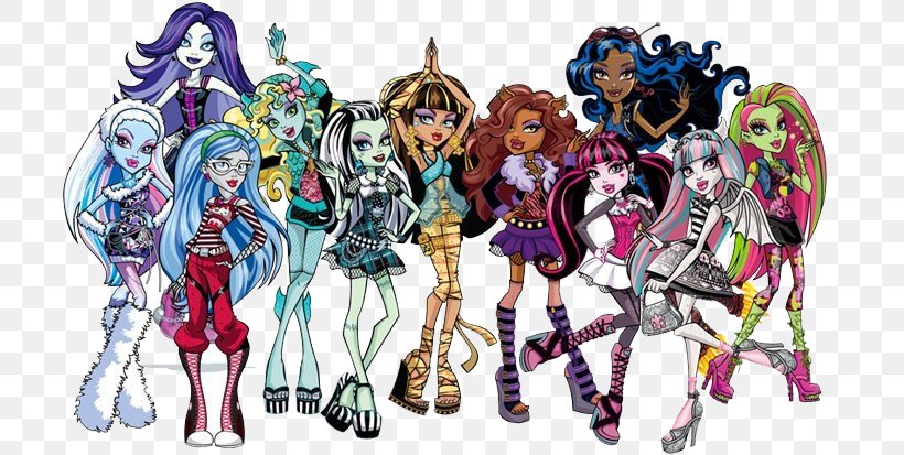Monster High Fashion Doll Barbie YouTube, PNG, 820x413px, Watercolor, Cartoon, Flower, Frame, Heart Download Free
