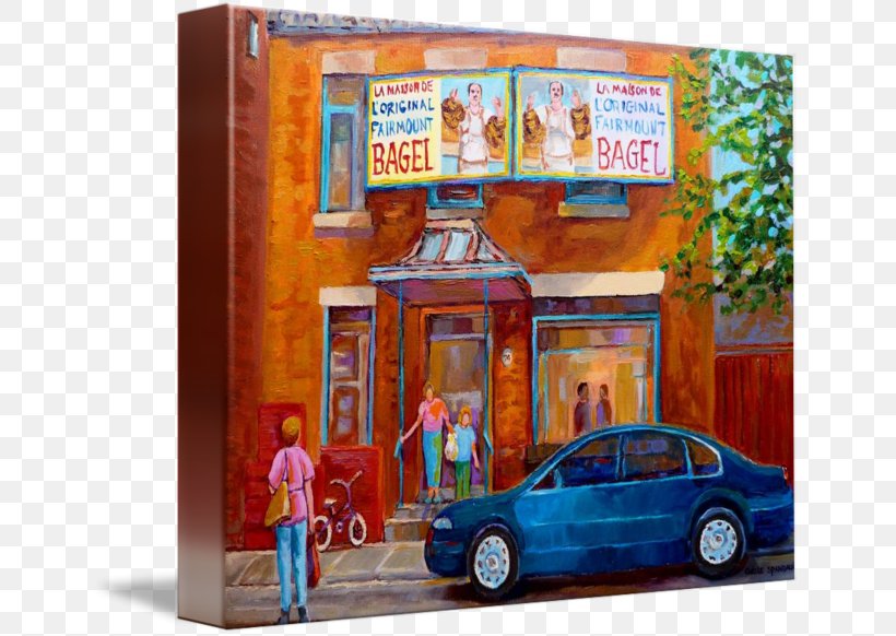 Fairmount Bagel Painting Spandau Gallery Wrap Canvas, PNG, 650x582px, Fairmount Bagel, Art, Canvas, Gallery Wrap, Montreal Download Free