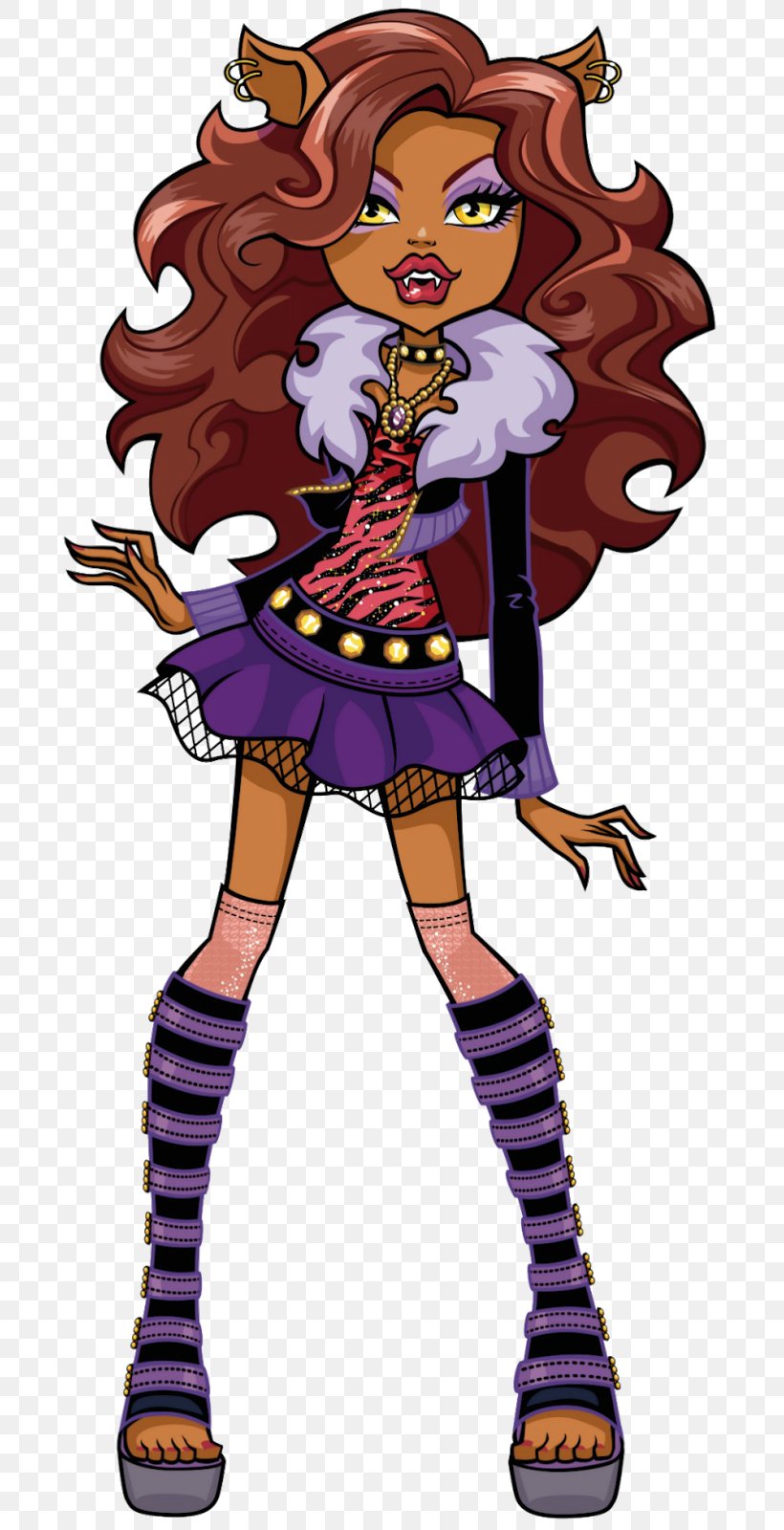 Monster High Clawdeen Wolf Doll Monster High Clawdeen Wolf Doll Cleo DeNile Frankie Stein, PNG, 698x1600px, Clawdeen Wolf, Art, Character, Cleo Denile, Costume Design Download Free