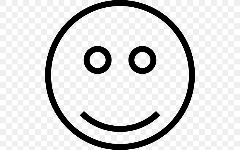 Smiley Line Art Circle White Font, PNG, 512x512px, Smiley, Area, Black And White, Emoticon, Face Download Free