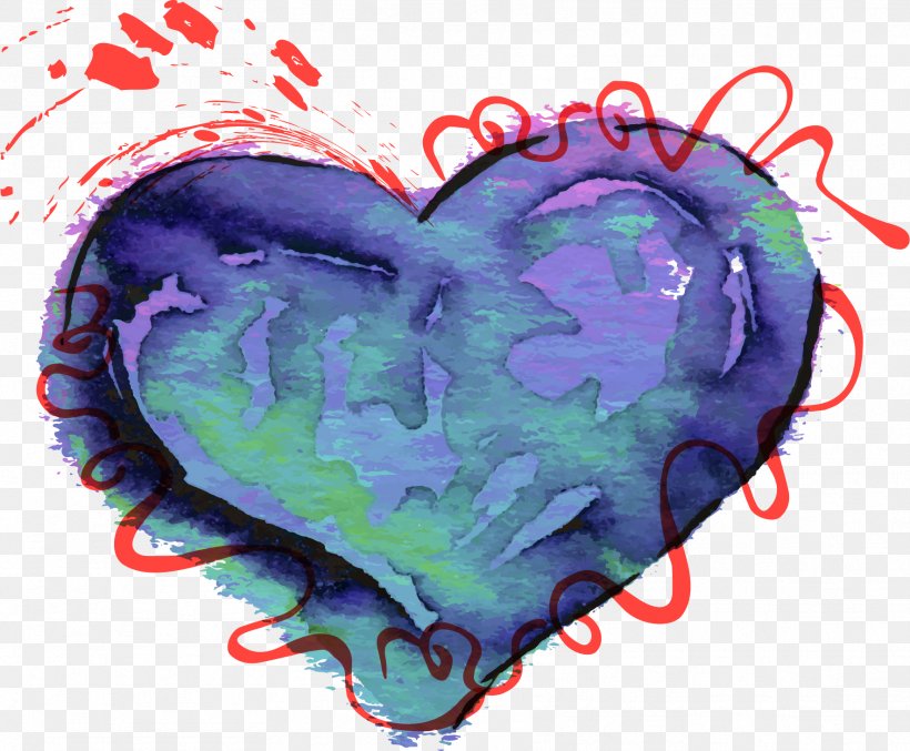 Watercolor Painting Shape Heart, PNG, 1769x1462px, Watercolor, Cartoon, Flower, Frame, Heart Download Free