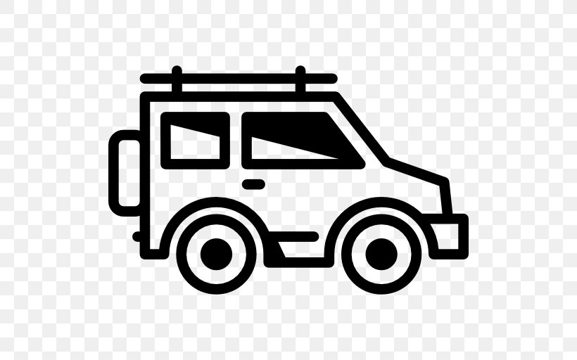 Car Jeep Vehicle, PNG, 512x512px, Car, Area, Automotive Design, Automotive Exterior, Black And White Download Free