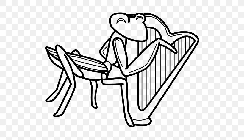 Coloring Book Drawing The Ant And The Grasshopper Harp, PNG, 600x470px, Watercolor, Cartoon, Flower, Frame, Heart Download Free