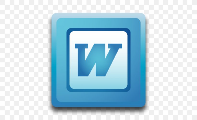 Microsoft Word Microsoft Office, PNG, 500x500px, Microsoft Word, Blue, Brand, Computer Icon, Computer Software Download Free