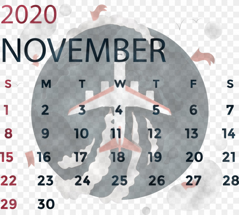 November 2020 Calendar November 2020 Printable Calendar, PNG, 3000x2707px, November 2020 Calendar, Analytic Trigonometry And Conic Sections, Calendar System, Circle, Clock Download Free