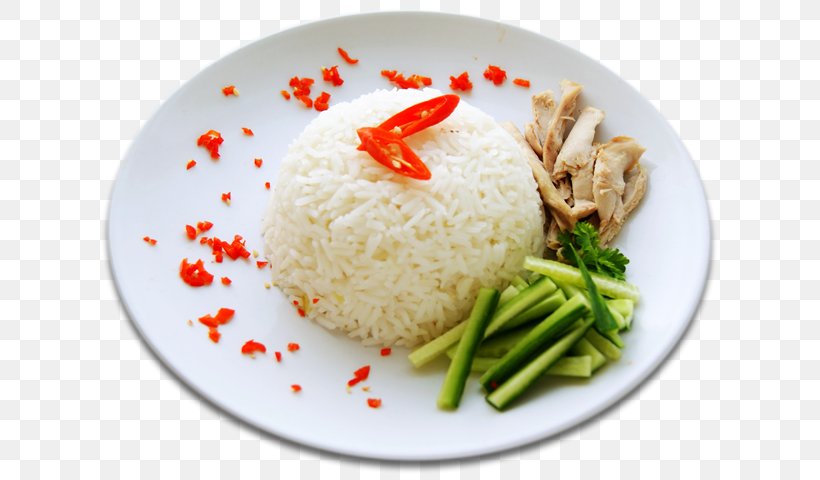 Hainanese Chicken Rice Cooked Rice Jasmine Rice White Rice Basmati, PNG, 627x480px, Hainanese Chicken Rice, Asian Food, Basmati, Comfort Food, Commodity Download Free