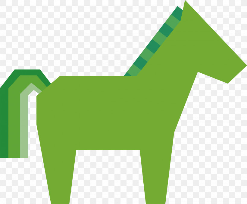 Horse Green Font Meter Line, PNG, 3000x2485px, Cartoon Horse, Biology, Geometry, Green, Horse Download Free