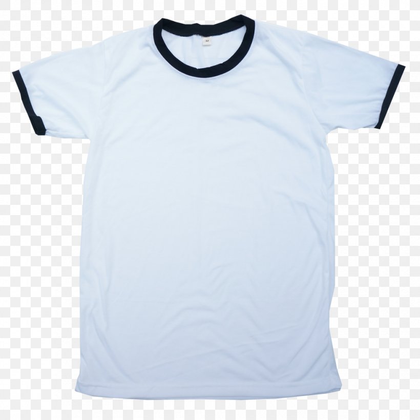 T-shirt Neck Blue White Top, PNG, 980x980px, Tshirt, Active Shirt, Arm, Black, Blue Download Free